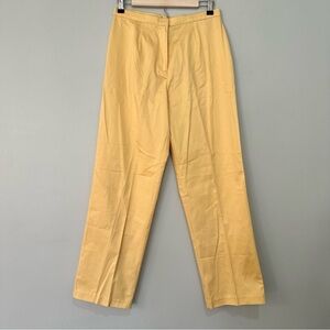 Dialogue Vintage Yellow Dress Pants Trousers Size 8 Cotton Blend Business Casual